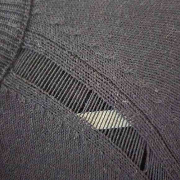 All Saints Lanta Jumper Sweater Black Ladder Stitching Detail Size M - Picture 4 of 7